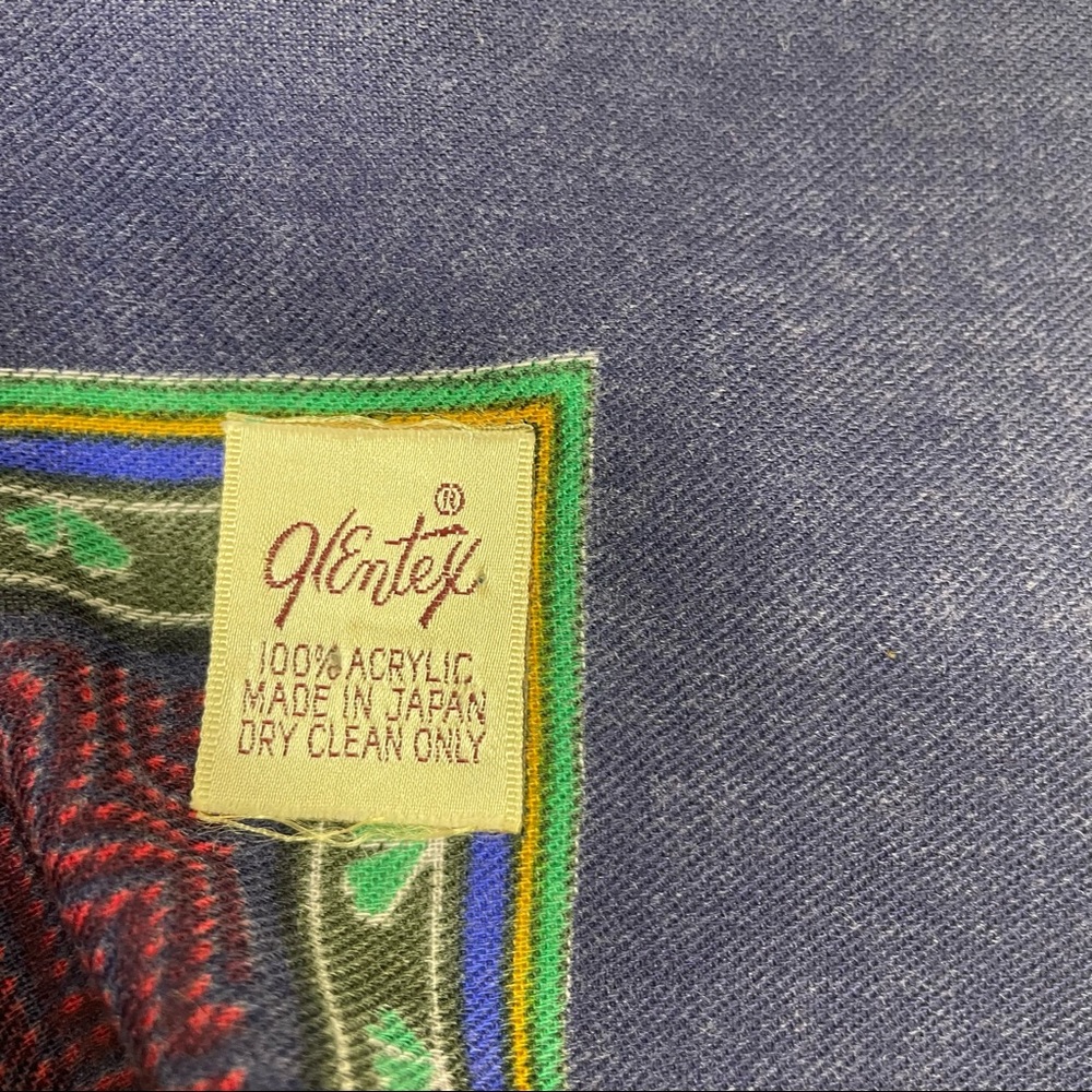 Vintage Glentex Japan made paisley print square scarf 30”by30” - Picture 3 of 4